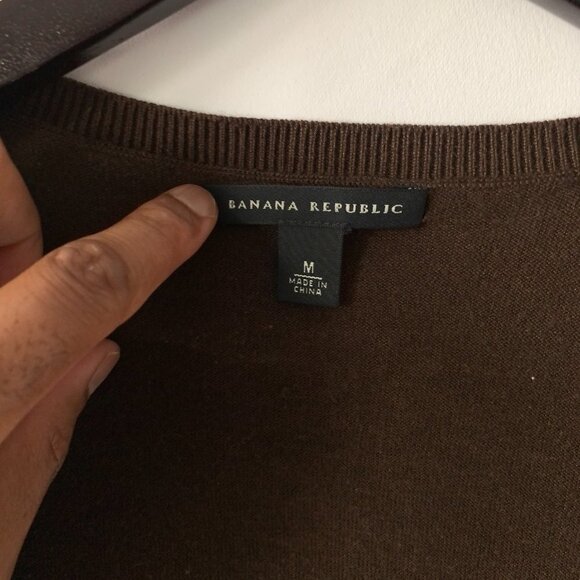 Banana Republic Women's Brown Open Front Business Cardigan Size Medium - Picture 4 of 8